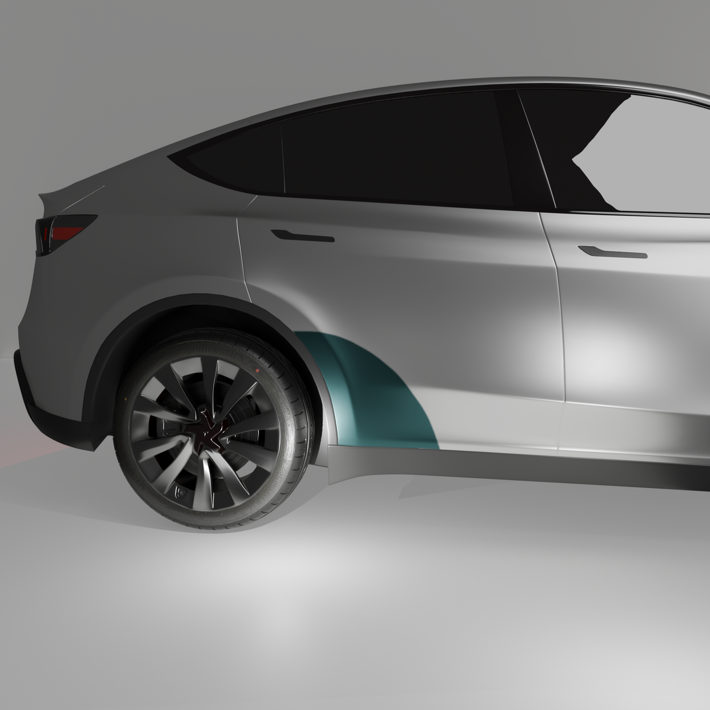 Model Y "Juniper" Sidekit small – Malingsbeskyttelsesfilm PPF til det bagerste dørområde