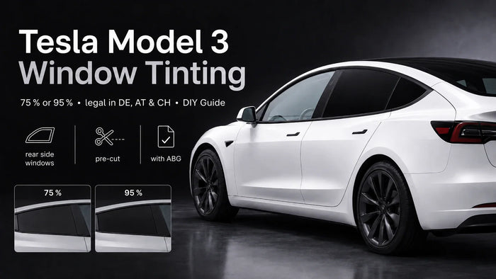 Tesla Model 3 solfilm: toningsgrader, regler & DIY