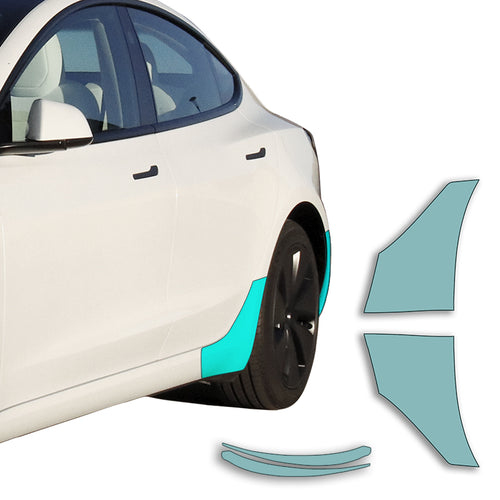 Model 3 “Highland” Sidekit small – Paint Protection Film PPF til de bagerste vippepaneler & hjulkasse