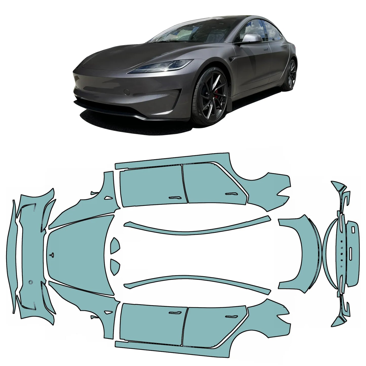 Model 3 "Highland" Performance Complete Paint Protection Film Set PPF