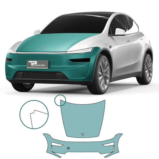 Model Y "Juniper" Frontkit Regular – Lakbeskyttelsesfilm Kit PPF Køretøjsfront